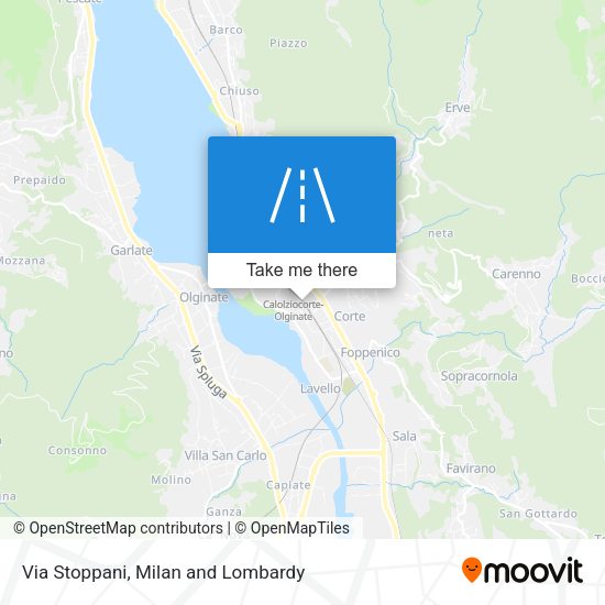 Via Stoppani map