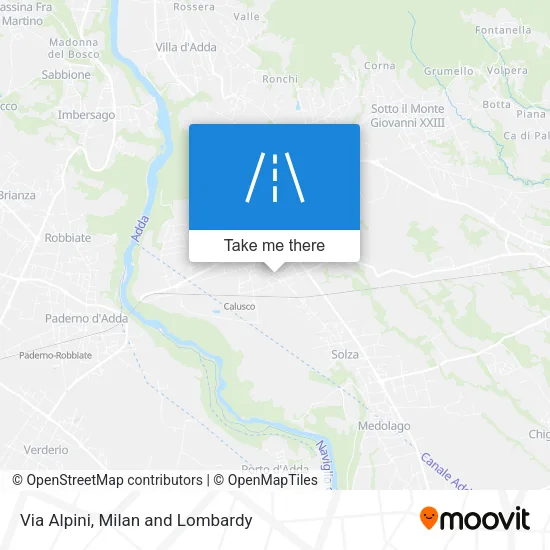 Via Alpini map
