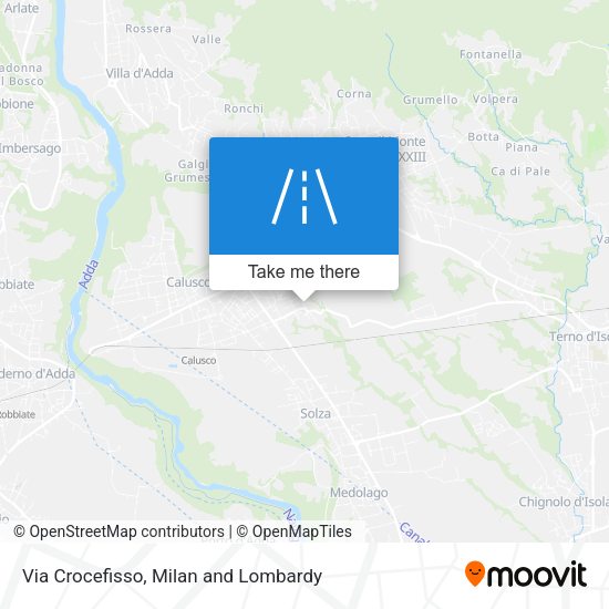 Via Crocefisso map