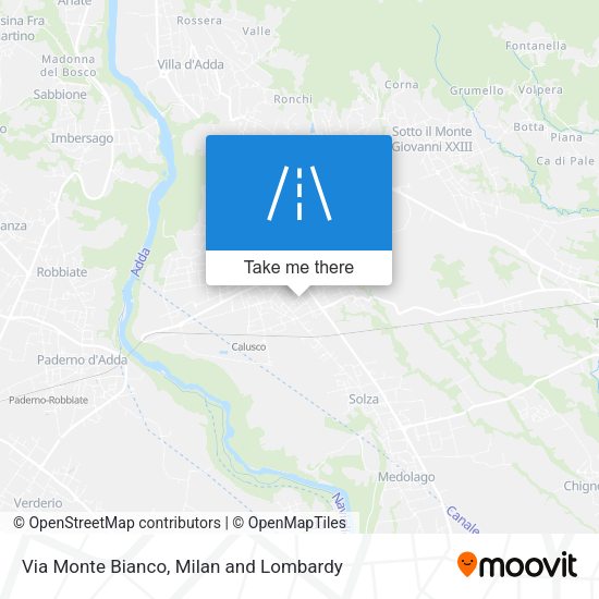 Via Monte Bianco map
