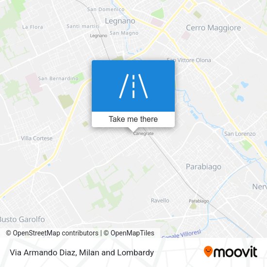 Via Armando Diaz map