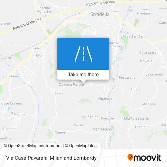 Via Casa Pavarani map