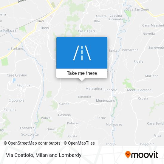 Via Costiolo map