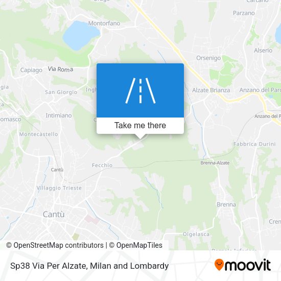 Sp38 Via Per Alzate map
