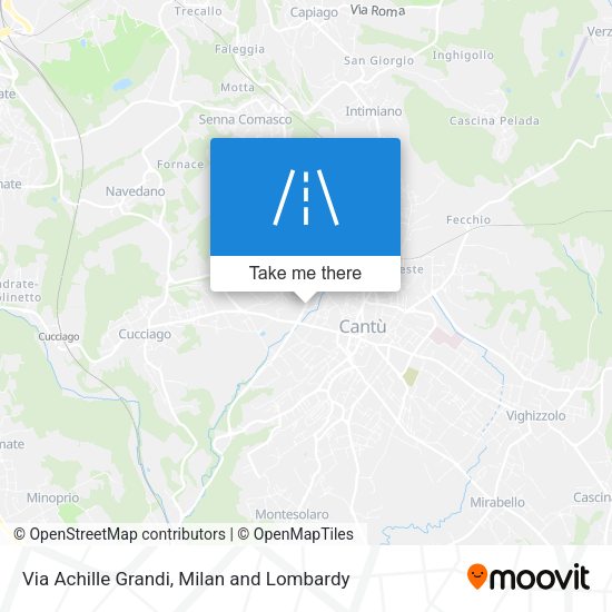 Via Achille Grandi map