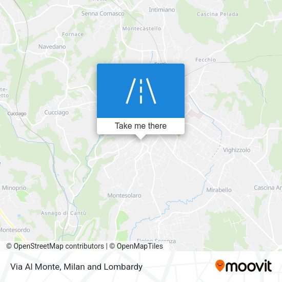 Via Al Monte map