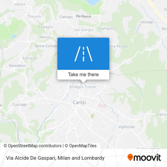 Via Alcide De Gaspari map