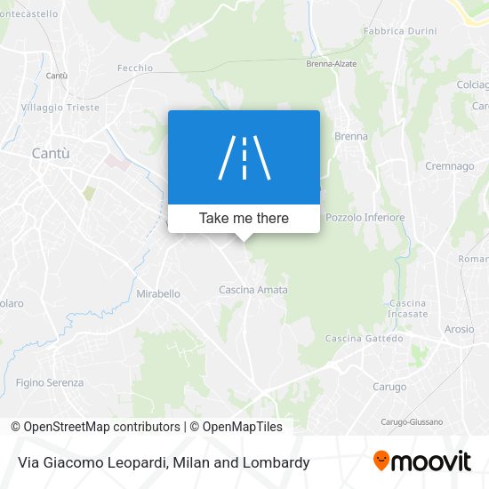 Via Giacomo Leopardi map