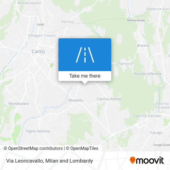 Via Leoncavallo map