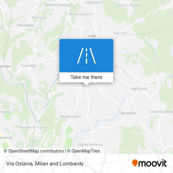Via Oslavia map