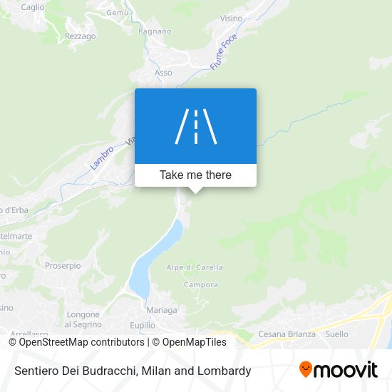 Sentiero Dei Budracchi map