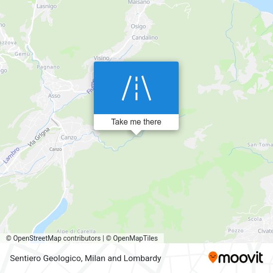 Sentiero Geologico map