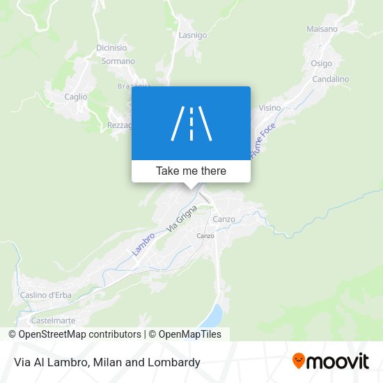 Via Al Lambro map