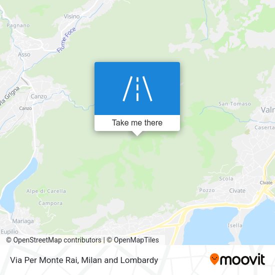Via Per Monte Rai map