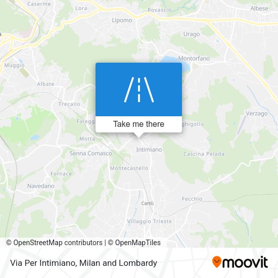 Via Per Intimiano map