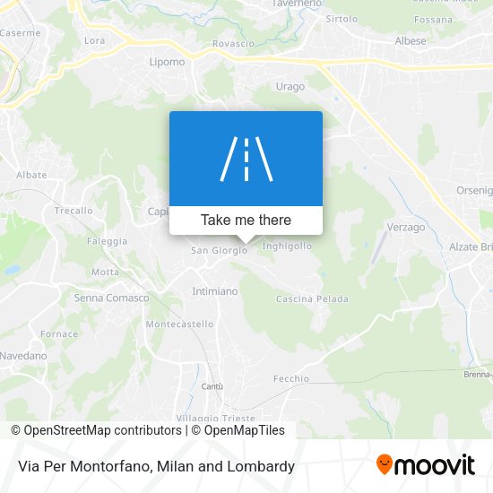 Via Per Montorfano map