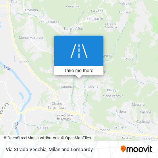 Via Strada Vecchia map