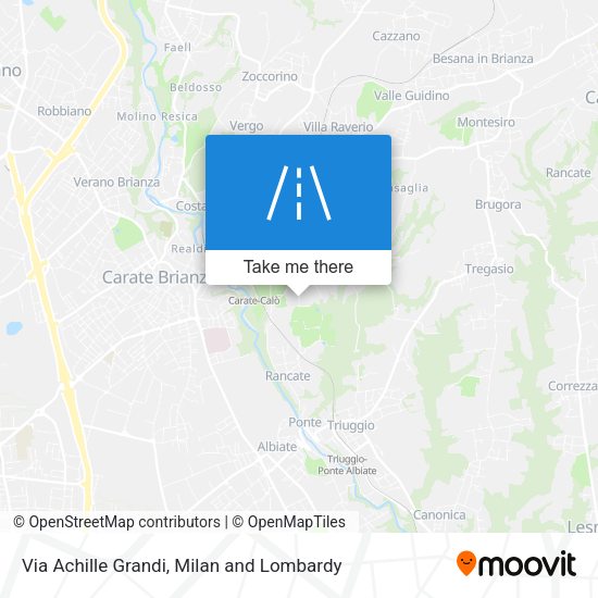 Via Achille Grandi map