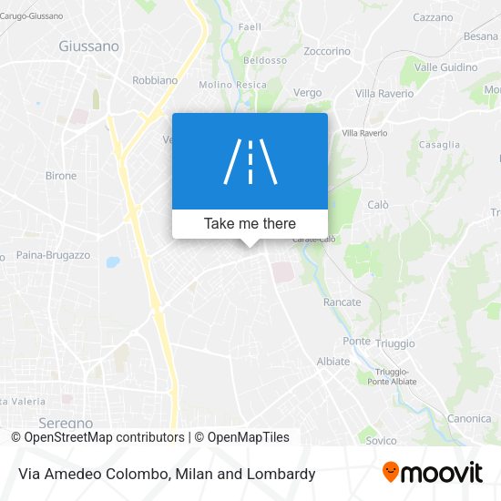 Via Amedeo Colombo map