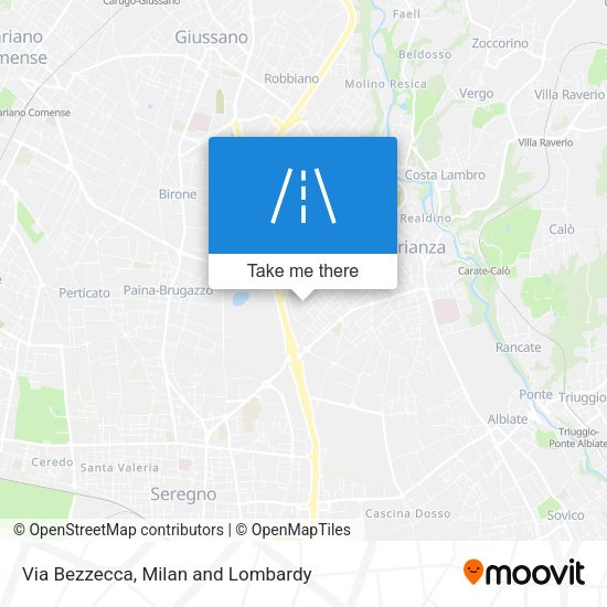 Via Bezzecca map