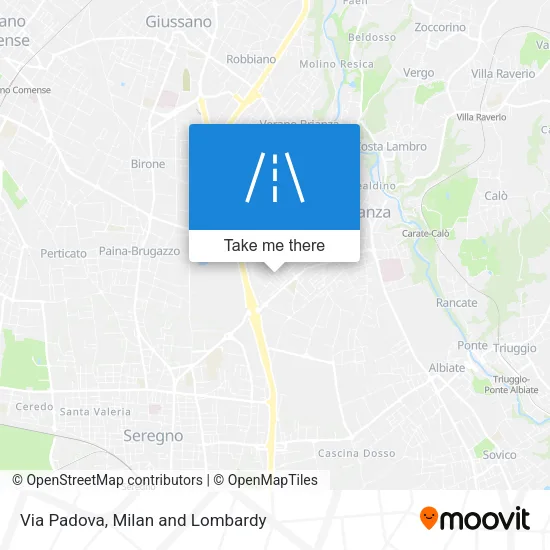 Via Padova map