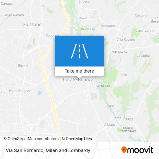 Via San Bernardo map