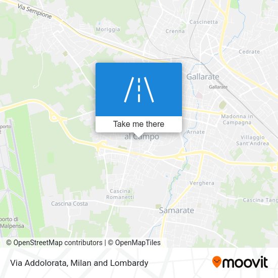 Via Addolorata map