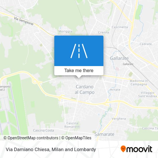 Via Damiano Chiesa map