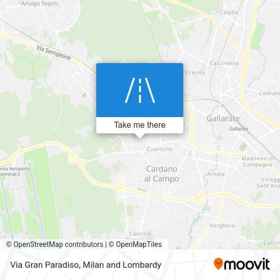 Via Gran Paradiso map