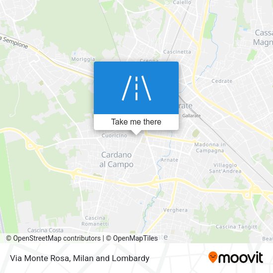 Via Monte Rosa map