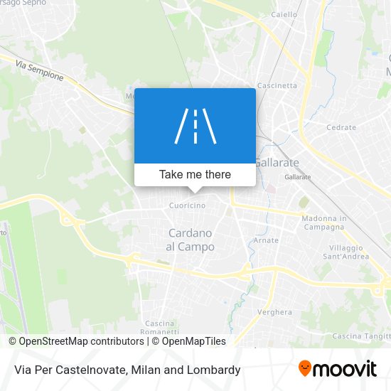 Via Per Castelnovate map