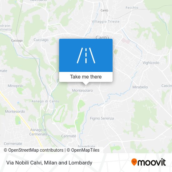 Via Nobili Calvi map