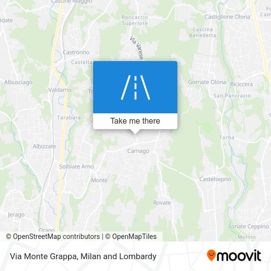 Via Monte Grappa map