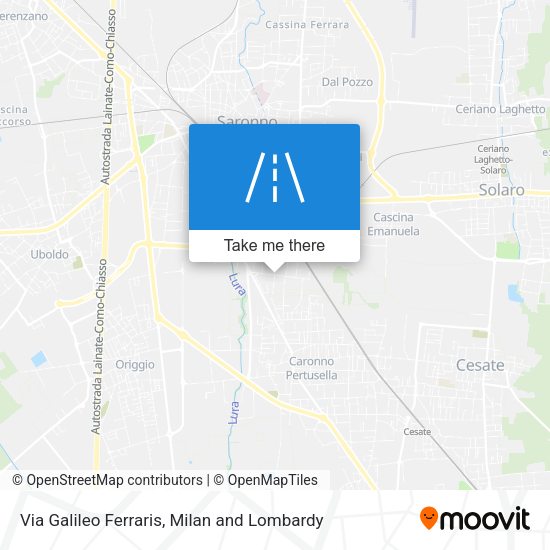 Via Galileo Ferraris map