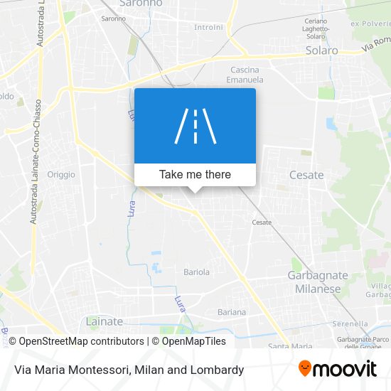 Via Maria Montessori map