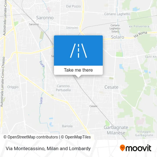 Via Montecassino map