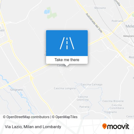 Via Lazio map