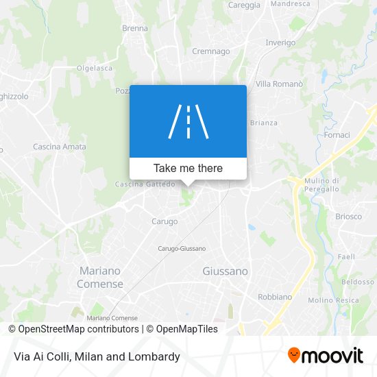Via Ai Colli map