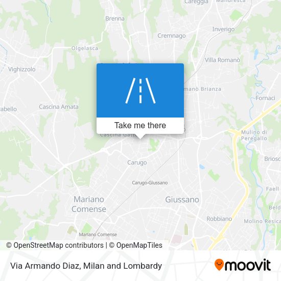 Via Armando Diaz map