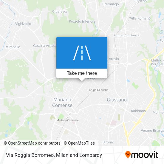 Via Roggia Borromeo map