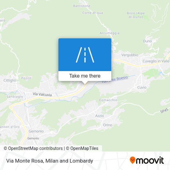 Via Monte Rosa map
