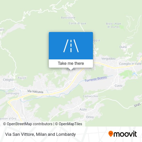 Via San Vittore map