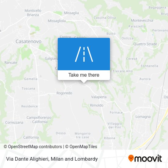 Via Dante Alighieri map