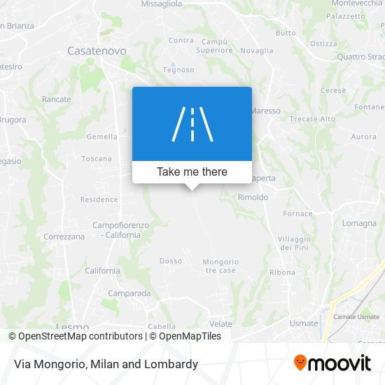 Via Mongorio map