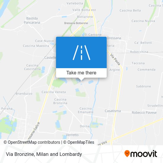 Via Bronzine map