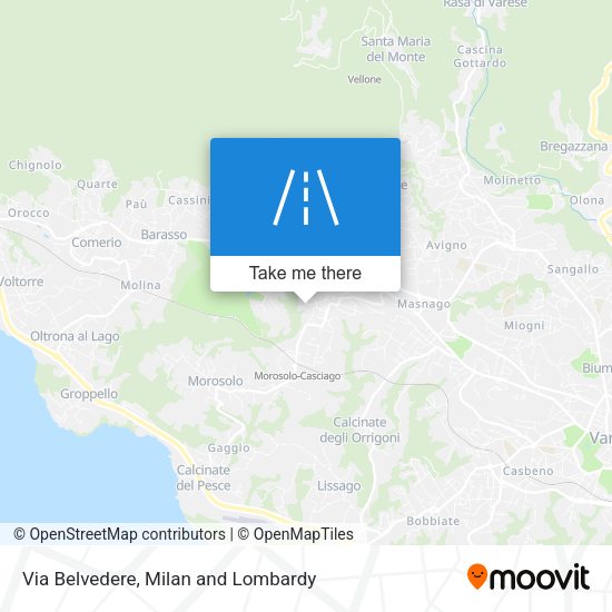 Via Belvedere map