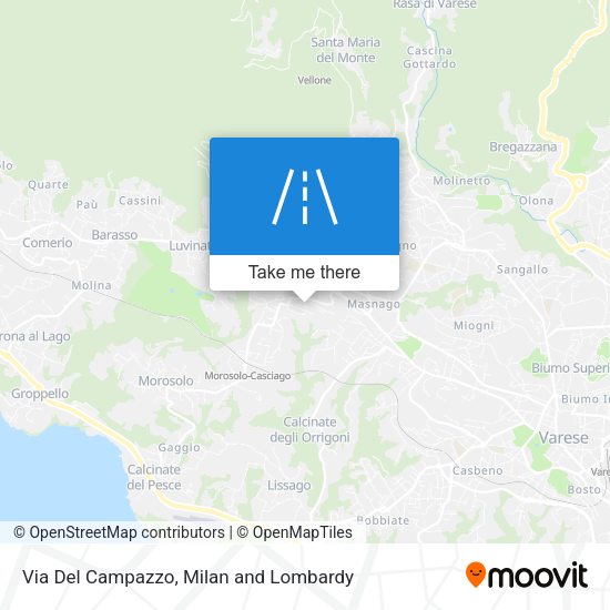 Via Del Campazzo map