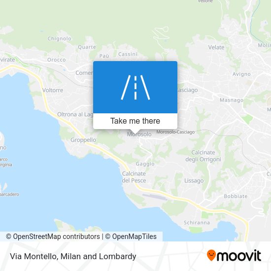 Via Montello map