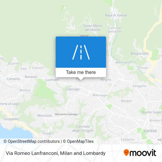 Via Romeo Lanfranconi map