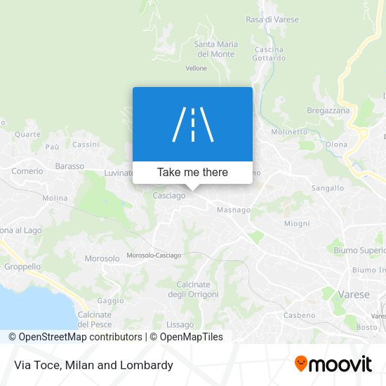 Via Toce map